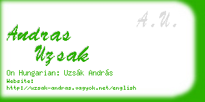 andras uzsak business card